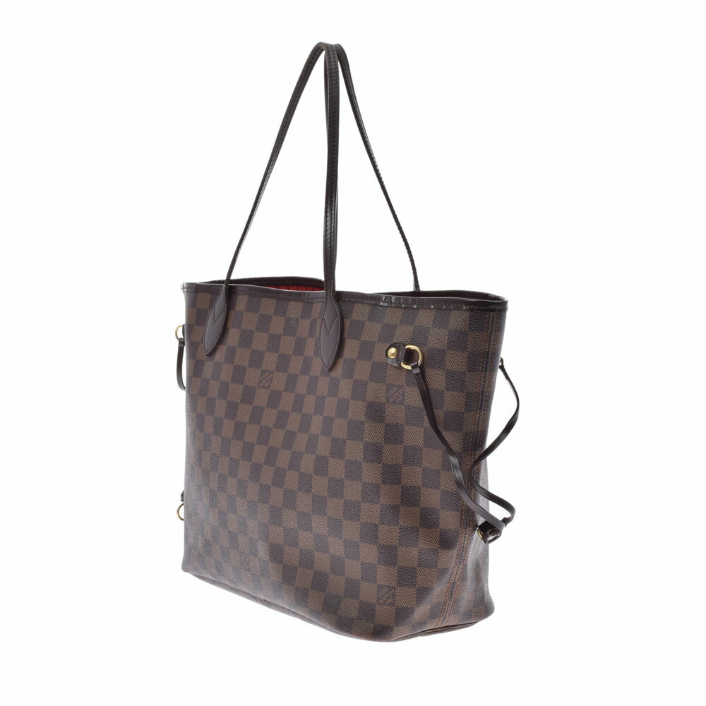 Louis Vuitton Damier Canvas Neverfull Brown Bag Tote